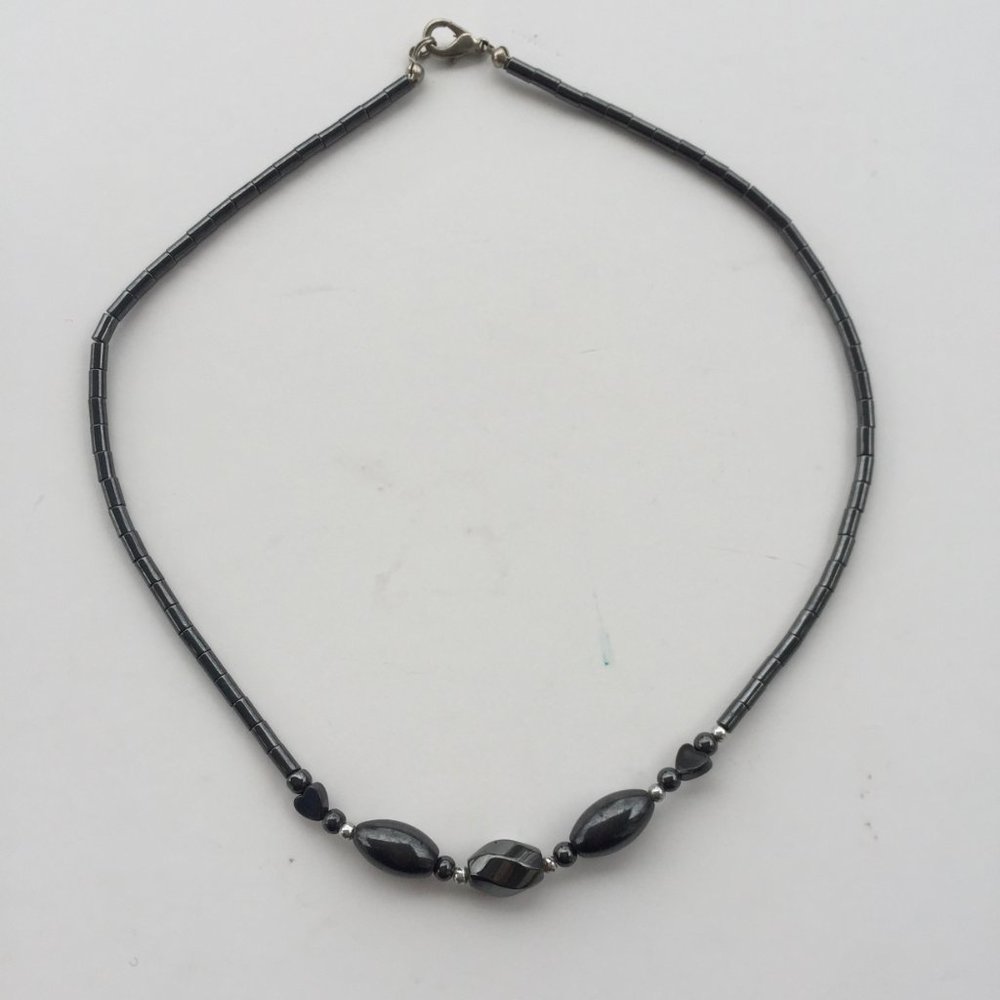 Hematite beaded necklace